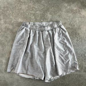 Lululemon Men's Grey Surge Shorts 6" with Black Liner Size Small
